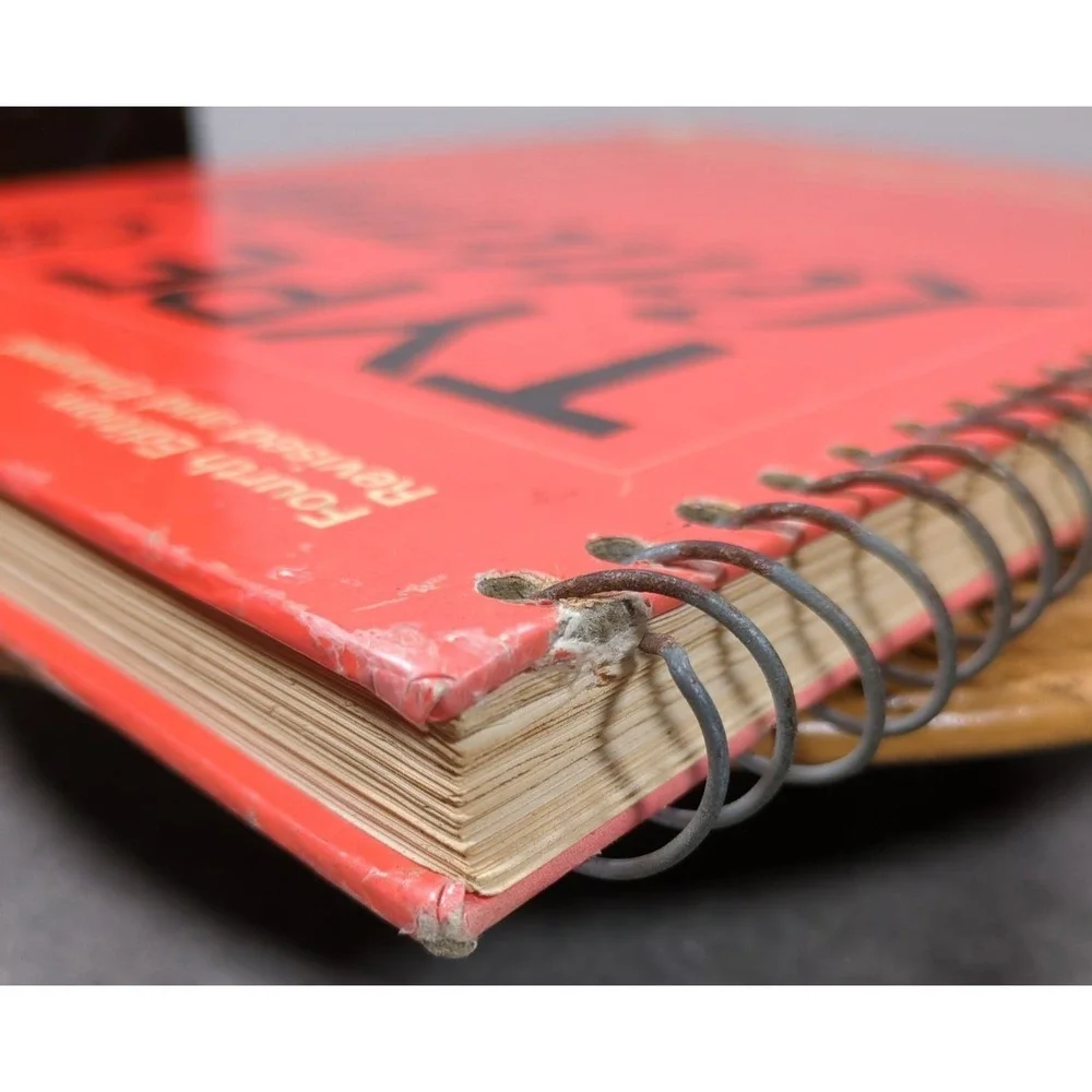 1966 Type & Lettering William Longyear‎  VTG Revised 4th Edition Spiral Bound HC
